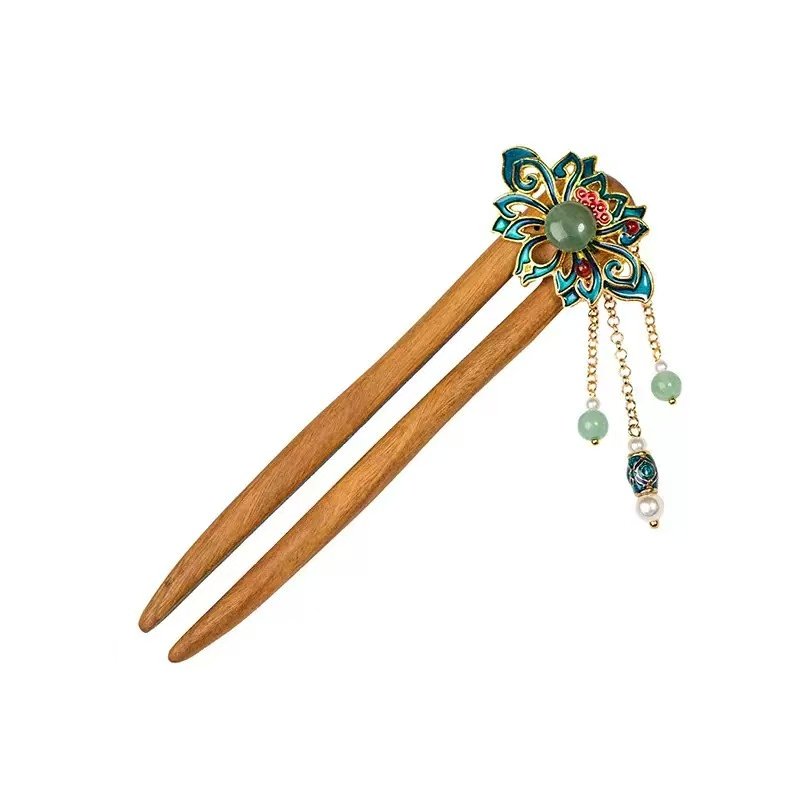 Green Sandalwood Chinese-style Hairpin U Type